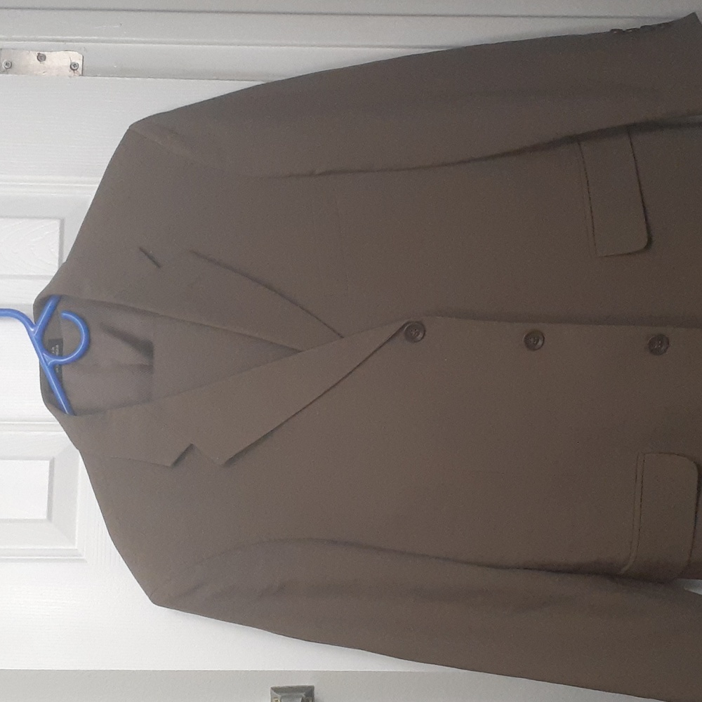 Selling a suit jacket and pants both brown